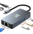 TB Adapter USB C (7w1) HDMI USB SD/TF RJ45 (2500 Mbps) PD