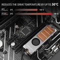 AXAGON CLR-M2FAN Miedziany radiator z wentylatorem do dwustronnych dysków M.2 SSD, wysokość 13mm