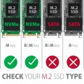 AXAGON EEM2-GTR Obudowa zewnętrzna aluminiowa, USB-C 3.2 GEN 2 M.2 NVMe SSD