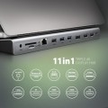 AXAGON HMC-4KX3 Wieloportowy hub USB 5Gbps, 3x USB-A, 2x HDMI + DP + GLAN +  SD/microSD + audio, PD 100W