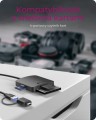 IcyBox Czytnik Kart CF,TF,SD,microSD, Type-C+A, IB-CR302-CU3