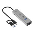 i-tec Uniwersalny metalowy ładujący HUB 2xUSB-C/2xUSB-A PD 85W
