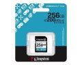 Kingston Karta pamięci SD 256GB Canvas Go Plus 200/160 MB/s C10 U3 V30