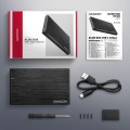 AXAGON EE25-XA6C Obudowa zewnętrzna aluminiowa, USB-C 3.2 Gen 1 SATA 6G 2.5" 5Gbps