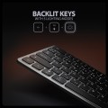 AXAGON Klawiatura HMC-KB-NRD USB-C 5Gbps z wieloportowy hub 9in1, SD/microSD, 3x USB-A, HDMI 4K/60Hz, PD 100W, Audio, Nordic layout, 60cm USB-C kabel