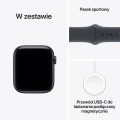 Apple Watch SE 3 GPS koperta 40 mm z aluminium w kolorze północy, pasek sportowy w kolorze północy - rozmiar S/M