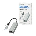 LogiLink Adapter USB-C do Gigabit Ethernet + USB