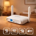 Qoltec Router Home&Travel 4G LTE WiFi 6 | AX300 | 2.4GHz | Dual Antena |USB-C | Micro SIM
