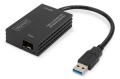 Digitus Karta sieciowa przewodowa USB 3.0 A do RJ45 Gigabit SFP Ethernet 1 Gbps Fiber Chipset RTL8153