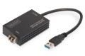 Digitus Karta sieciowa przewodowa USB 3.0 A do RJ45 Gigabit SFP Ethernet 1 Gbps Fiber Chipset RTL8153