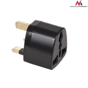 Maclean Adapter gniazdo EU na wtyk UK MCE154 Czarny