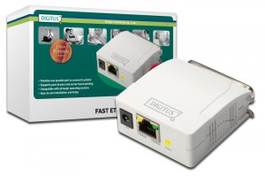 Digitus Serwer wydruku Fast Ethernet 1-port 1xLPT, 1xRJ-45