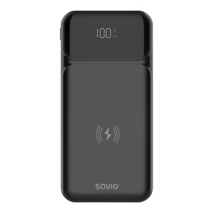 Savio Powerbank bezprzewodowy 10000 mAh, BA-09