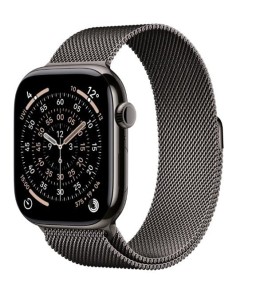 Apple Watch Series 11 GPS + Cellular koperta 42 mm z tytanu w kolorze łupku, bransoleta mediolańska w kolorze łupku
