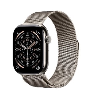 Apple Watch Series 11 GPS + Cellular koperta 46 mm z tytanu w kolorze naturalnym, bransoleta mediolańska w kolorze naturalnym - rozmiar M/L