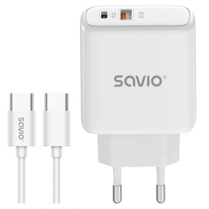 Savio Ładowarka sieciowa z kablem 20W LA-13