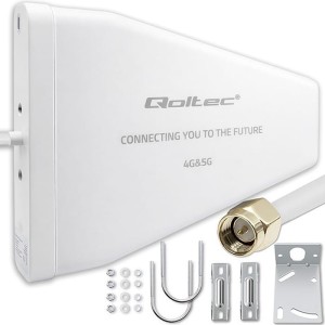 Qoltec Antena 4G 5G LTE | 9dBi | kierunkowa | zewnętrzna | N female |   wodoodporna | 3m