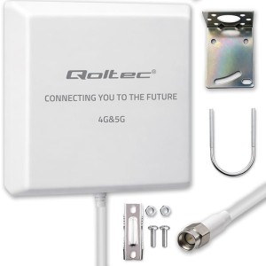 Qoltec Antena 4G 5G LTE | 9dBi | kierunkowa | zewnętrzna | SMA |        wodoodporna | 3m