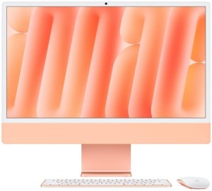 Apple iMac 24 cale: M4 10/10, 16GB, 256GB SSD - Pomarańczowy