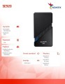 Adata Dysk zewnętrzny SSD External SE920 2TB USB4C 3800/3700 MB/s czarny