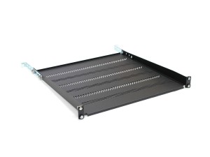 Digitus Półka stała 19", 1U, gł. 450 mm, nośność 25 kg, z regulacją i podporą, czarna