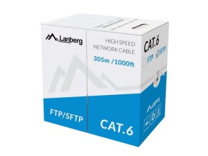 Lanberg Kabel SFTP Kat.6 CU 305 m drut szary