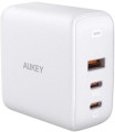 AUKEY PA-B6S White Omnia Mix GaN ładowarka sieciowa 3xUSB (2xUSB C+1xUSB A) 90W