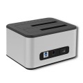 Qoltec Stacja dokująca dysków 2xHDD/SSD | 2.5"/3.5" SATA | USB 3.0 |    Klonowanie