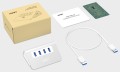 AUKEY CB-H5 aluminiowy HUB USB-A | 4xUSB 3.0 | 5Gbps