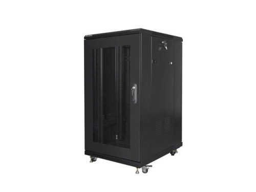 Lanberg Szafa stojąca 19 cali 22U 600x800 drzwi perforowane, czarna