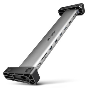 AXAGON HMC-10HLS Wieloportowy hub USB 9in1, 5Gbps, 4x USB-A, HDMI 4K/60Hz, GLAN, SD/microSD, PD 100W, 25cm USB-C kabel
