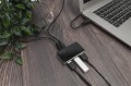 Digitus HUB/Koncentrator 4-portowy USB 2.0 HighSpeed, aktywny, czarno-srebrny