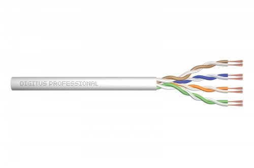 Digitus Kabel teleinformatyczny patchcordowy kat.6, U/UTP, linka, AWG 26/7, LSOH, 100m, szary, karton