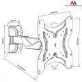 Maclean Uchwyt do telewizora lub monitora 13-42 cale MC-741 25kg Czarny