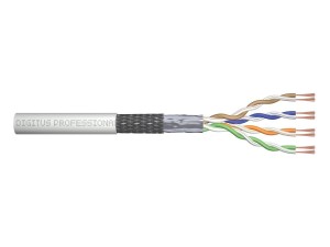 Digitus Kabel patchcordowy, linka kat.5e, SF/UTP, AWG 26/7, PVC, 100m, karton, szary