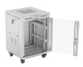 Lanberg Szafa stojąca rack 19 cali 15U 600X600 szara LCD flack pack