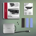 AXAGON HMC-UFO Wieloportowy hub USB 9in1, 10Gbps, 2x USB-A, HDMI 4K/60Hz, M.2 NVMe/SATA, audio, PD 100W, SD/microSD, GLAN, 65cm USB-C kabel