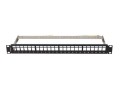 Lanberg Patch panel pusty 24 porty 1U 19 cali ftp do modułów keystone czarny