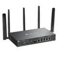 TP-LINK Brama sieciowa gigabitowa Omada 4G+ Cat6 AX3000 VPN with 4-Port PoE+PORT: 1× Gigabit SFP WAN/LAN Port, 1× Gigabit RJ45 WAN Port, 4× Gigabit WA