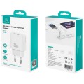 USAMS Ładowarka sieciowa 30W 1xUSB-C 1xUSB-A Fast charging Biała
