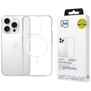 3MK Etui Armor MagCase do iPhone 15 Pro MagSafe przezroczysty