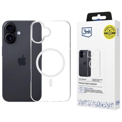3MK Etui Armor MagCase do iPhone 16 Plus MagSafe przezroczysty