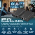 Digitus Przedłużacz (extender) po skrętce kat.6 HDMI 4K/30Hz z KVM USB 1.1 do 40m/70m, max. 253 odbiorniki, sterowanie IR - zestaw (odbiornik/nadajnik