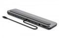 Digitus Stacja dokująca USB-C 12 portowa, max. 8K/30Hz z HDR, HDMI, DP, max. 3 monitory (MST), USB-C 3.2 Gen2, Gigabit Ethernet, SD/Micro SD, PD 100W