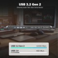Digitus Stacja dokująca USB-C 12 portowa, max. 8K/30Hz z HDR, HDMI, DP, max. 3 monitory (MST), USB-C 3.2 Gen2, Gigabit Ethernet, SD/Micro SD, PD 100W