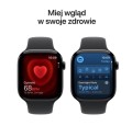 Apple Watch Series 11 GPS koperta 42 mm z aluminium w kolorze onyksu, pasek sportowy w kolorze czarnym - rozmiar M/L