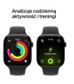 Apple Watch Series 11 GPS koperta 42 mm z aluminium w kolorze gwiezdnej szarości, pasek sportowy w kolorze czarnym - rozmiar M/L