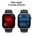 Apple Watch Series 11 GPS+Cellular koperta 46 mm z aluminium w kolorze gwiezdnej szarości, pasek sportowy w kolorze czarnym - rozmiar M/L
