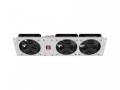 Lanberg Panel wentylacyjny pionowy 19 cali 3U do szaf rack, trzy wentylatory, 230V, szary