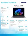 Asus Notebook ExpertBook P3 PM3406CKA-NZ0142X -Ryzen Al 7 350/Radeon 860M/16GB/1TB/14 WQXGA/Win 11PRO/3YRS